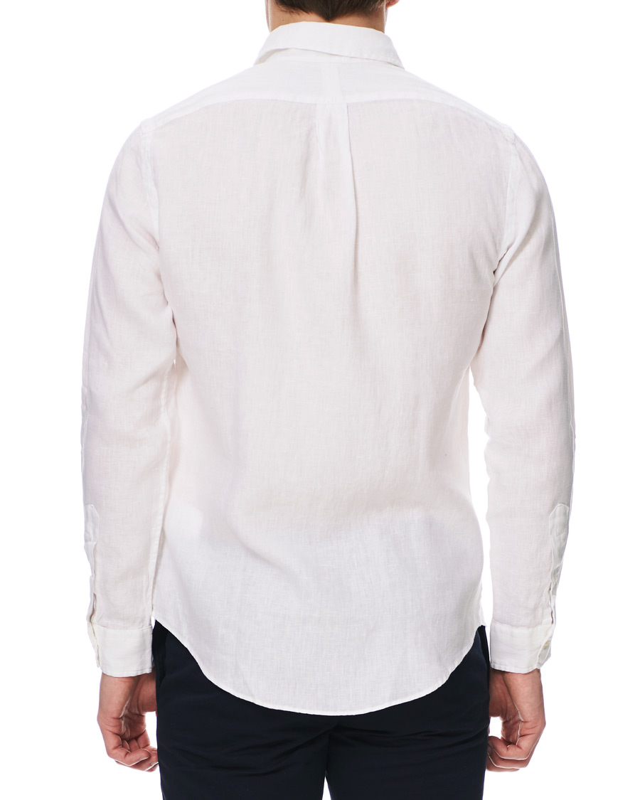 Herre | Skjorter | Polo Ralph Lauren | Slim Fit Linen Button Down Shirt White
