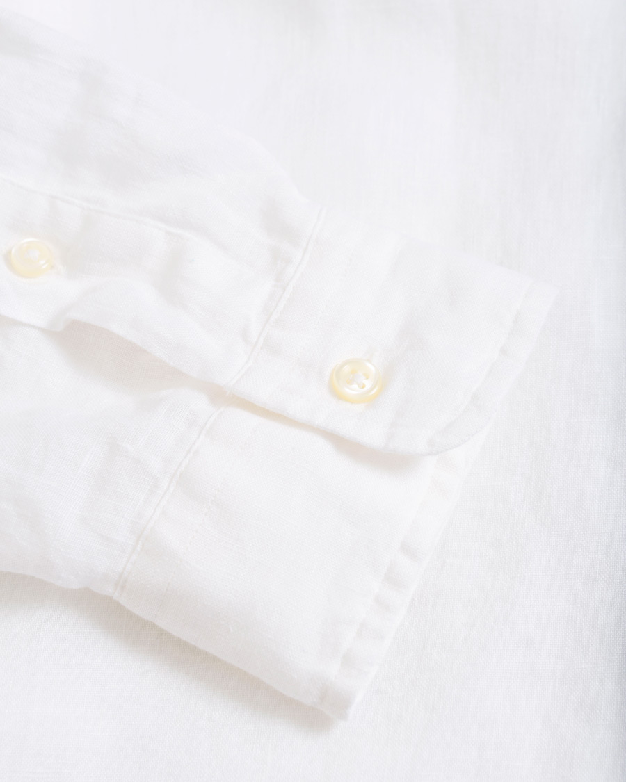 Herre | Skjorter | Polo Ralph Lauren | Slim Fit Linen Button Down Shirt White