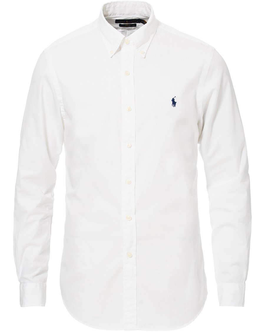 Herre | Skjorter | Polo Ralph Lauren | Slim Fit Featherweight Twill Shirt White