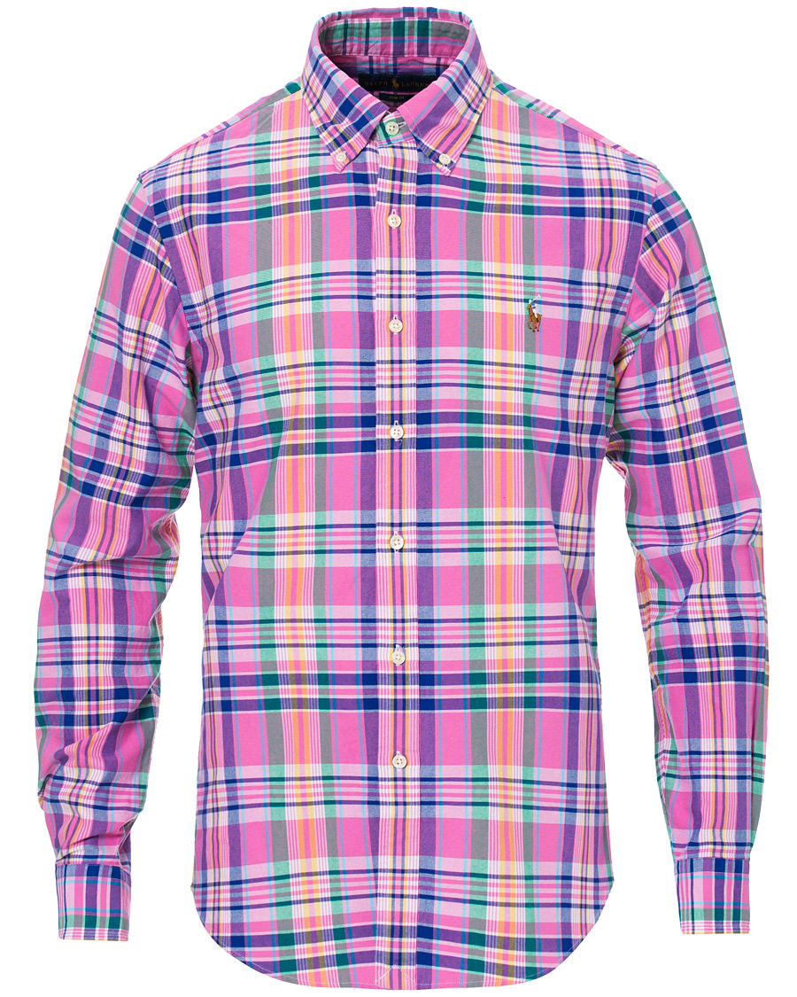 Herre | Skjorter | Polo Ralph Lauren | Slim Fit Oxford Check Shirt Resort Rose