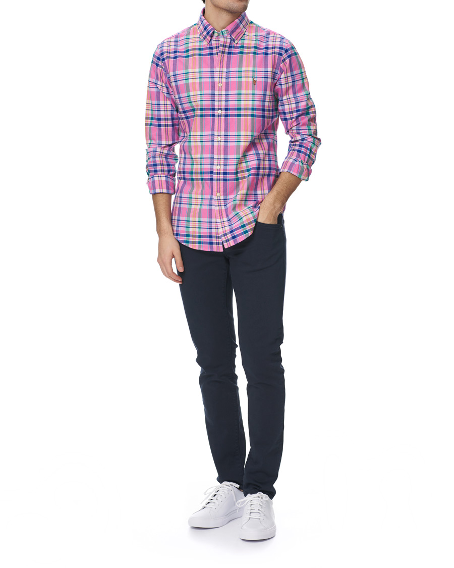 Herre | Skjorter | Polo Ralph Lauren | Slim Fit Oxford Check Shirt Resort Rose