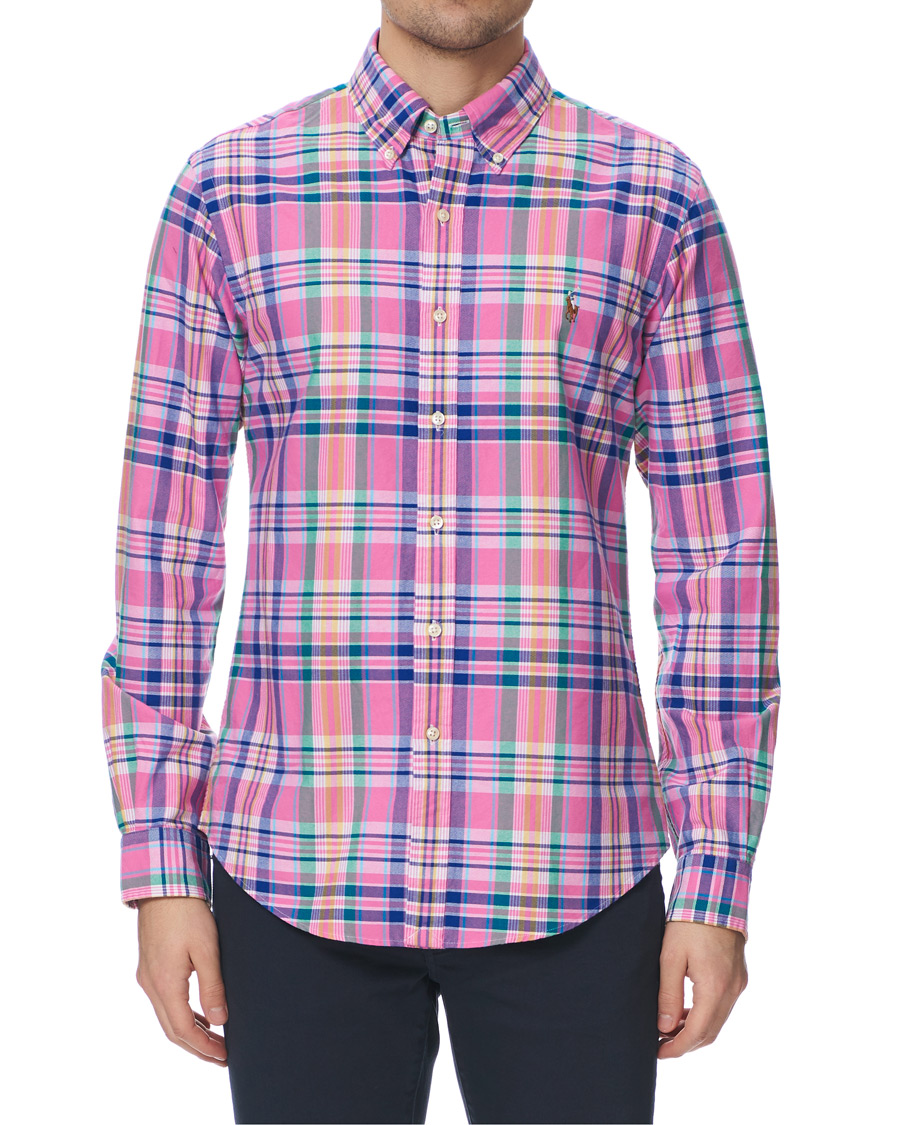 Herre | Skjorter | Polo Ralph Lauren | Slim Fit Oxford Check Shirt Resort Rose
