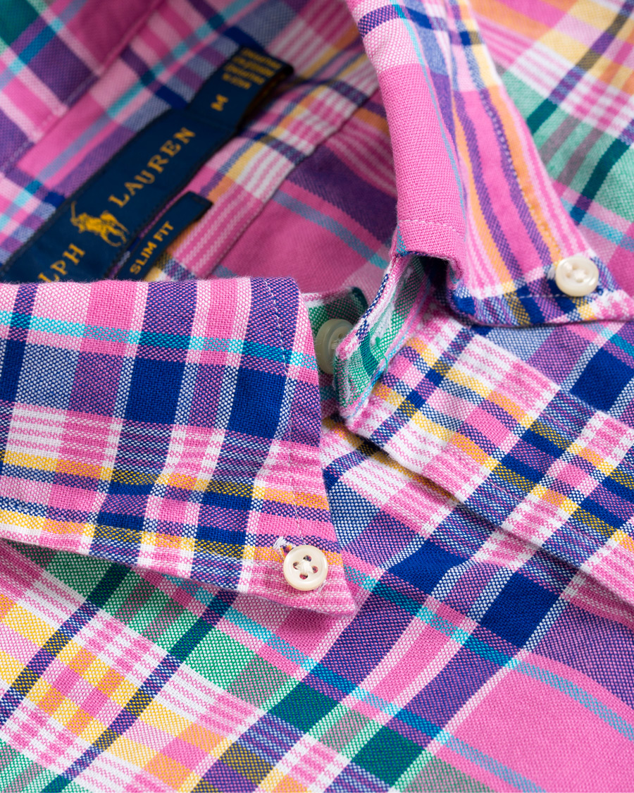 Herre | Skjorter | Polo Ralph Lauren | Slim Fit Oxford Check Shirt Resort Rose