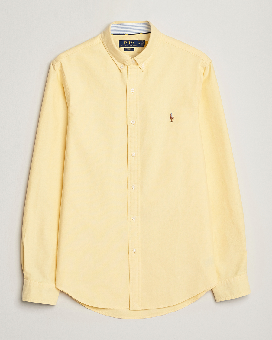 Herre | Skjorter | Polo Ralph Lauren | Slim Fit Oxford Button Down Shirt Yellow
