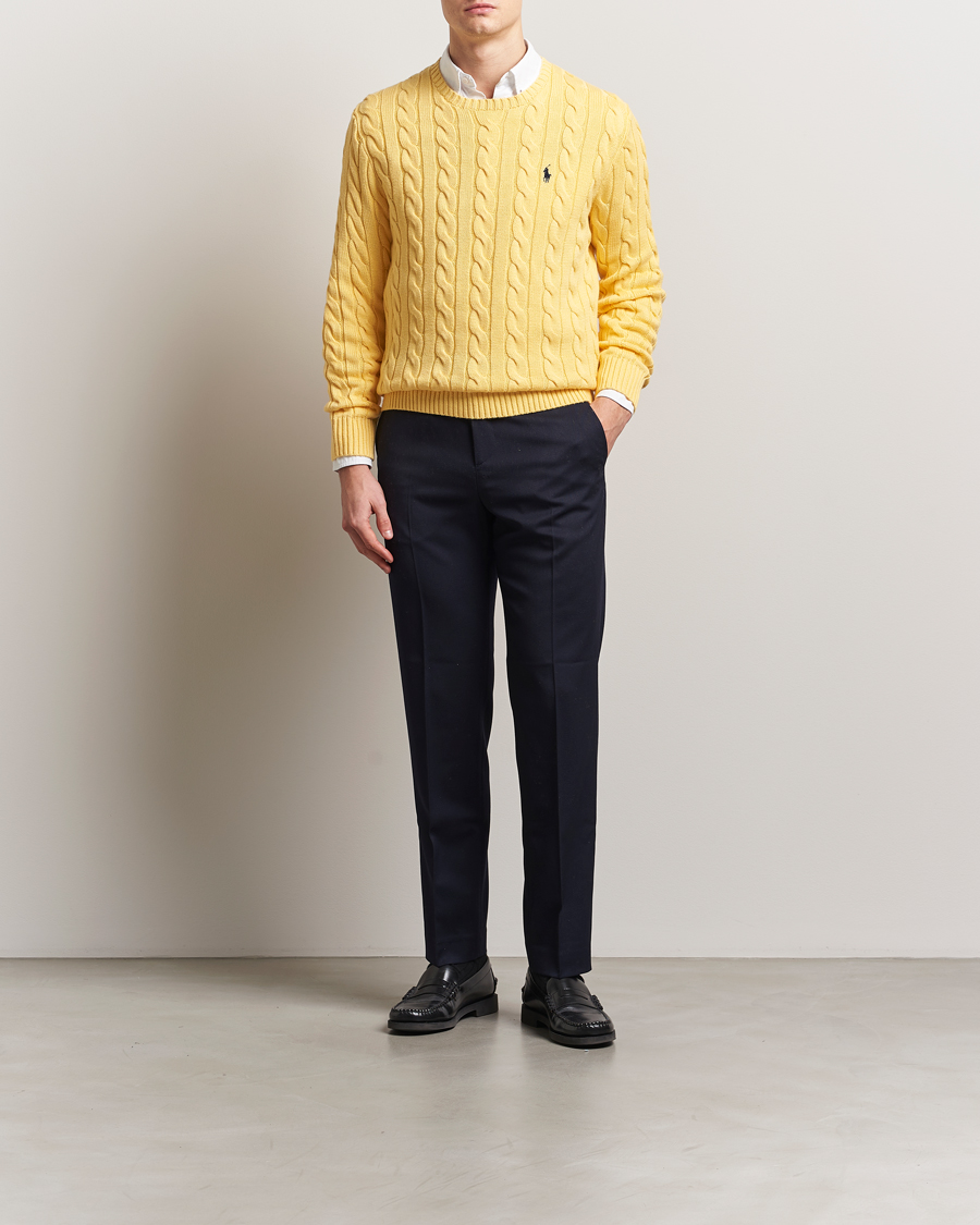 Herre | Gensere | Polo Ralph Lauren | Cotton Cable Pullover Fall Yellow