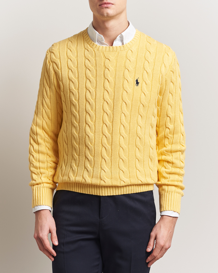 Herre | Gensere | Polo Ralph Lauren | Cotton Cable Pullover Fall Yellow