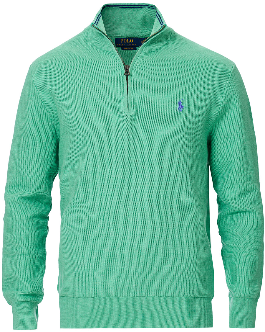 Herre | Gensere | Polo Ralph Lauren | Texture Half Zip Green Heather