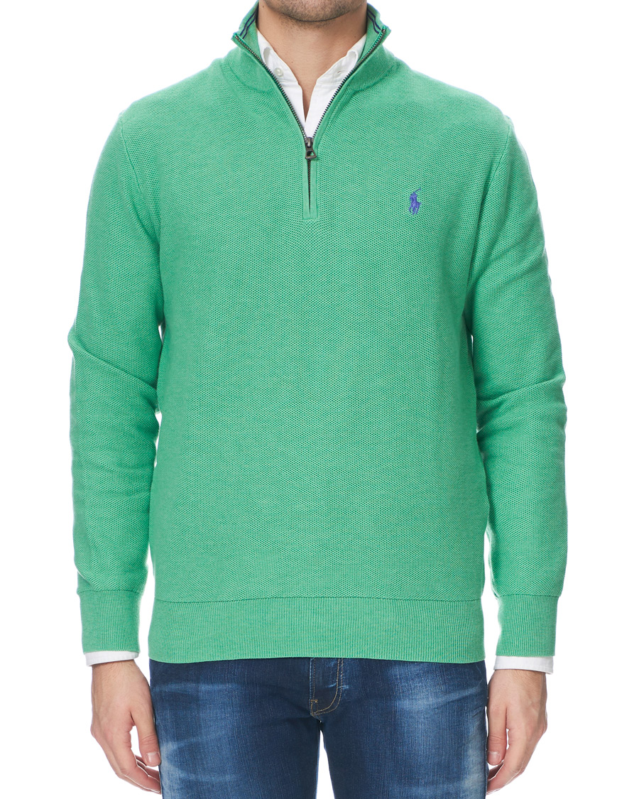 Herre | Gensere | Polo Ralph Lauren | Texture Half Zip Green Heather