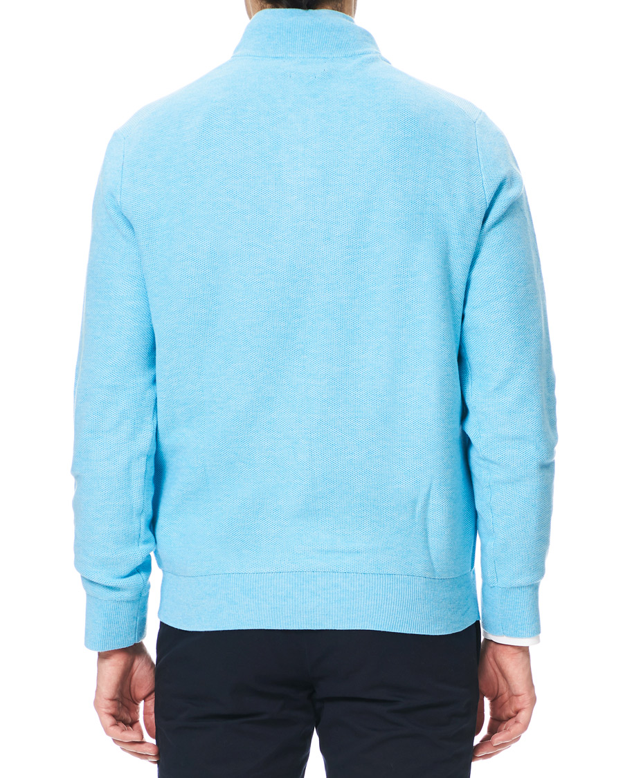 Herre | Gensere | Polo Ralph Lauren | Texture Half Zip Light Blue Heather
