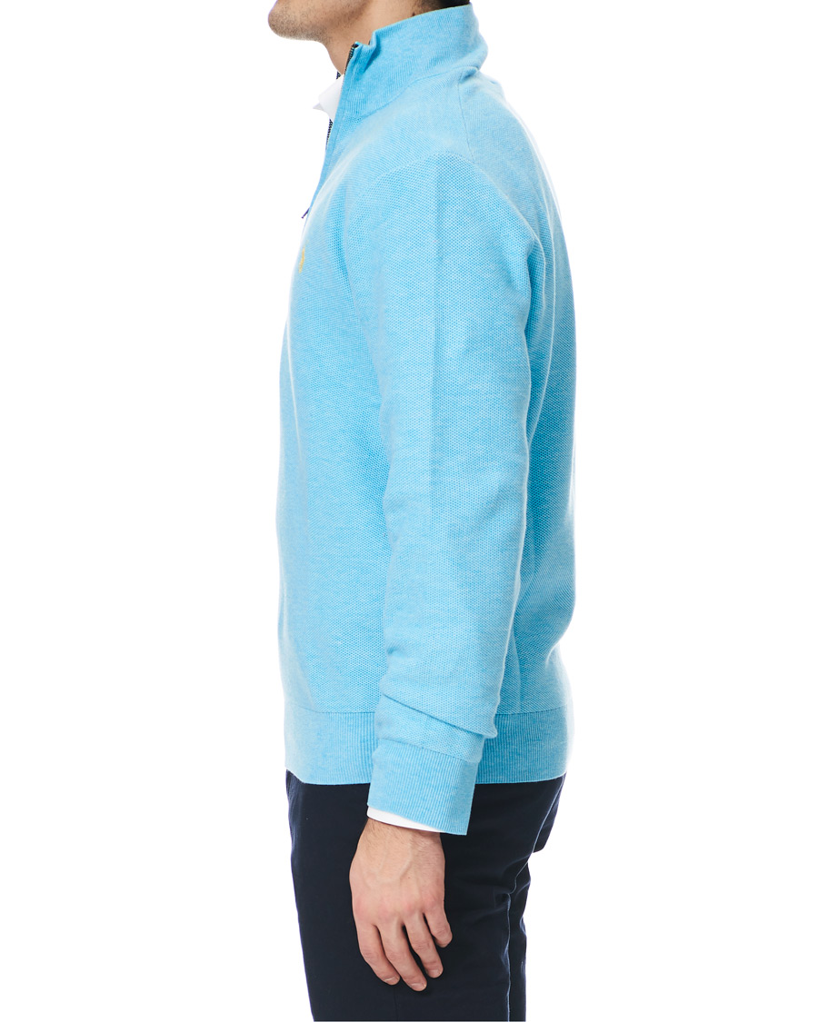 Herre | Gensere | Polo Ralph Lauren | Texture Half Zip Light Blue Heather