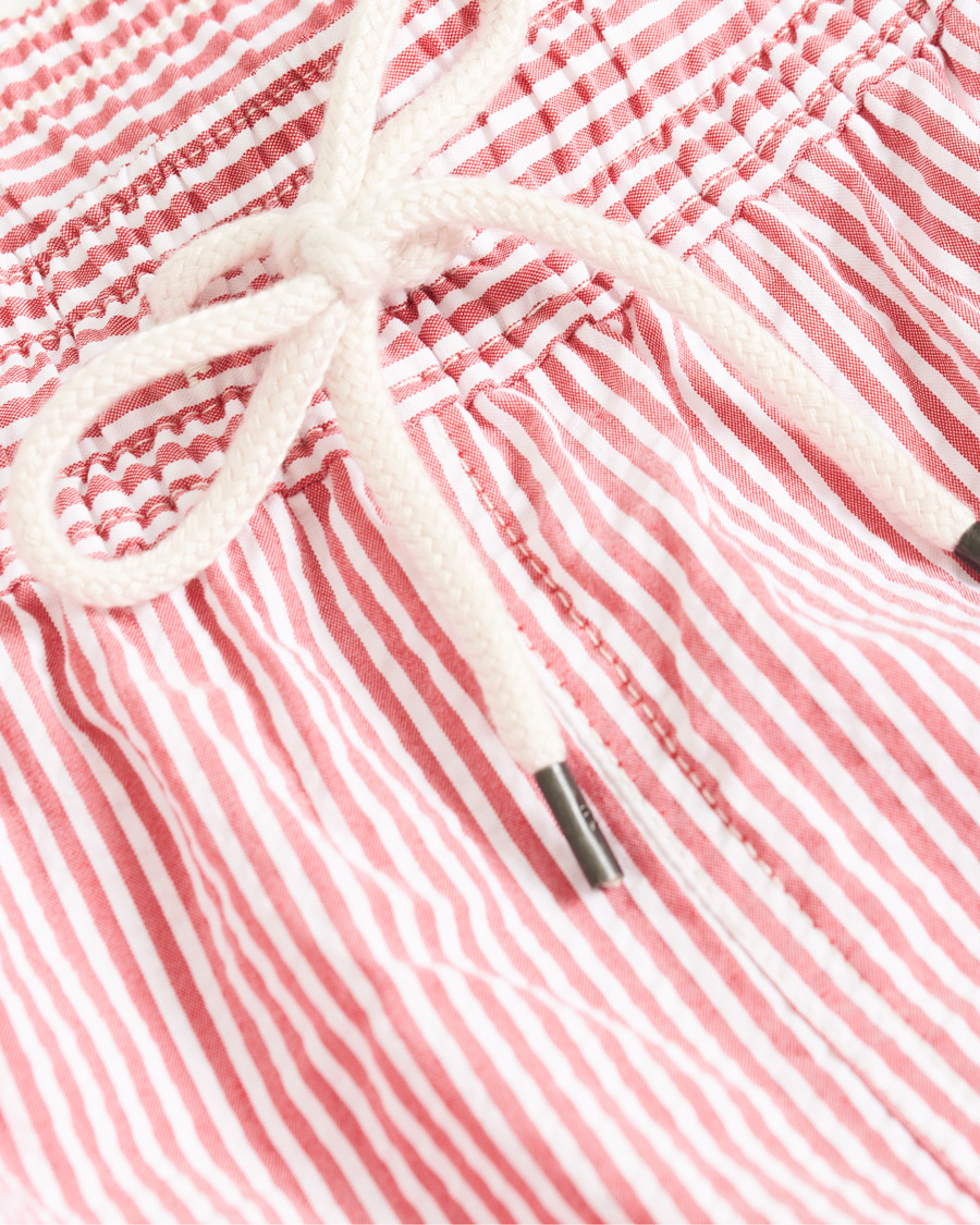 Herre | Badeshorts | Polo Ralph Lauren | Seersucker Stripe Swimshorts Red/White