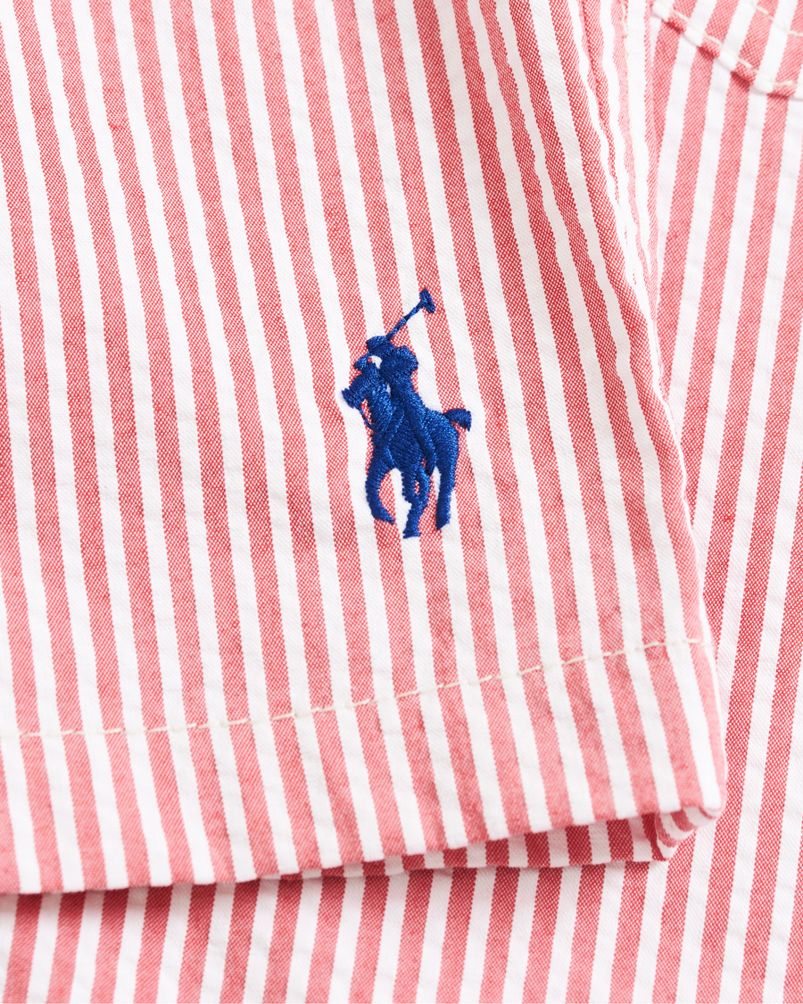 Herre | Badeshorts | Polo Ralph Lauren | Seersucker Stripe Swimshorts Red/White
