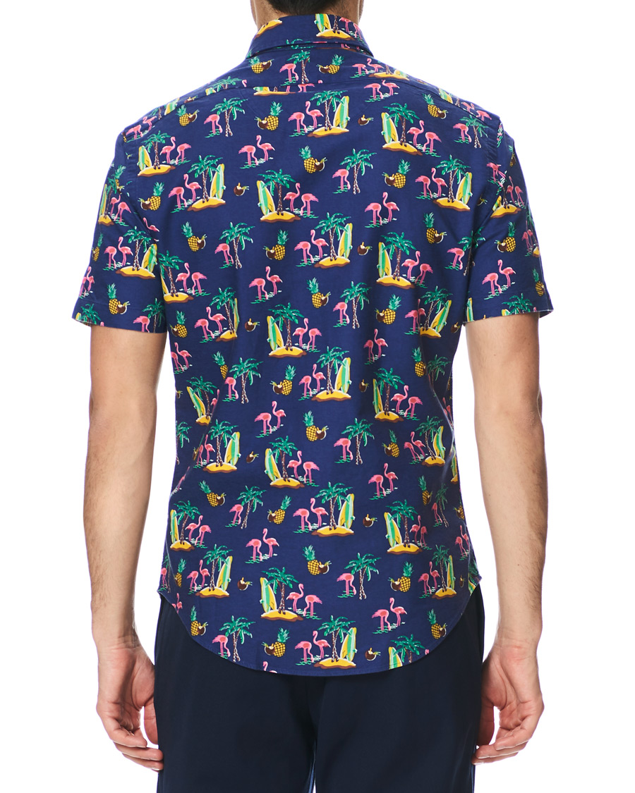 Herre | Skjorter | Polo Ralph Lauren | Slim Fit Printed Short Sleeve Shirt Coconut Flamingo