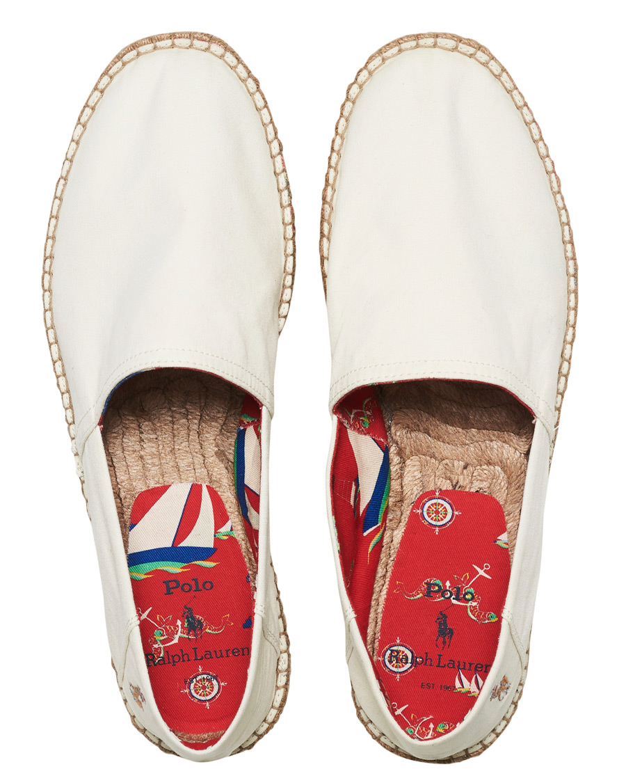 Herre | Polo Ralph Lauren Cevio Washed Canvas Espandrilles Creme | Polo Ralph Lauren | Cevio Washed Canvas Espandrilles Creme