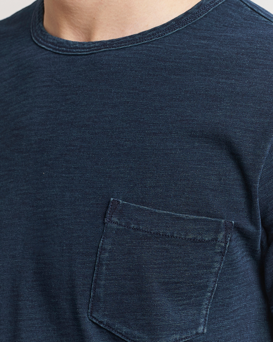 Herre | T-Shirts | RRL | Short Sleeve Pocket Tee Rinsed Indigo