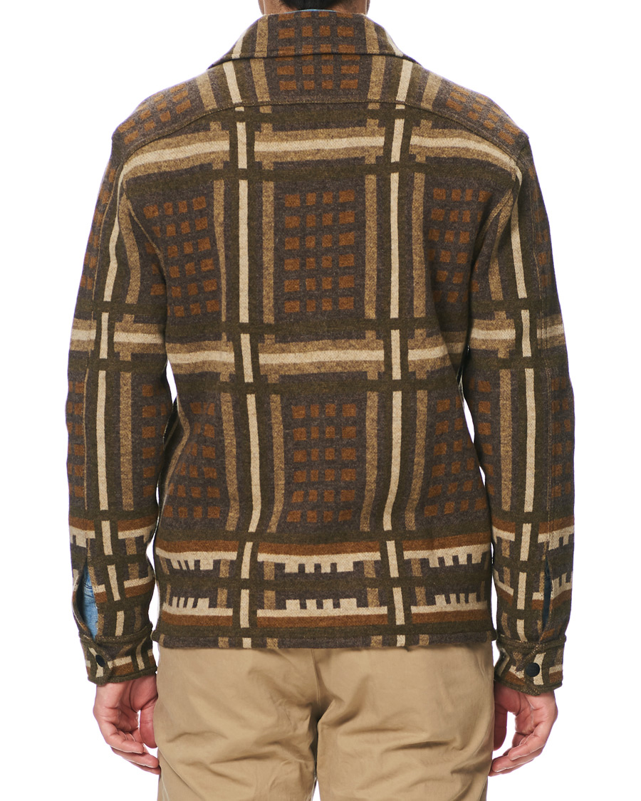 Herre | Jakker | RRL | Wool Workshirt Sweater Brown Multi
