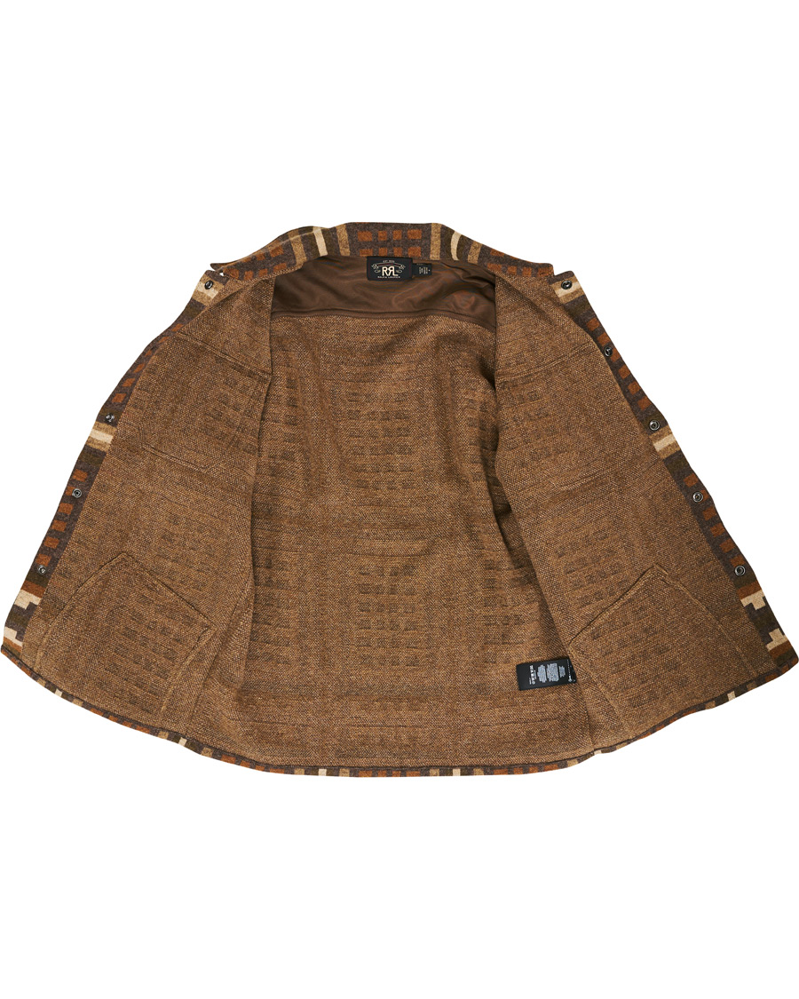 Herre | Jakker | RRL | Wool Workshirt Sweater Brown Multi