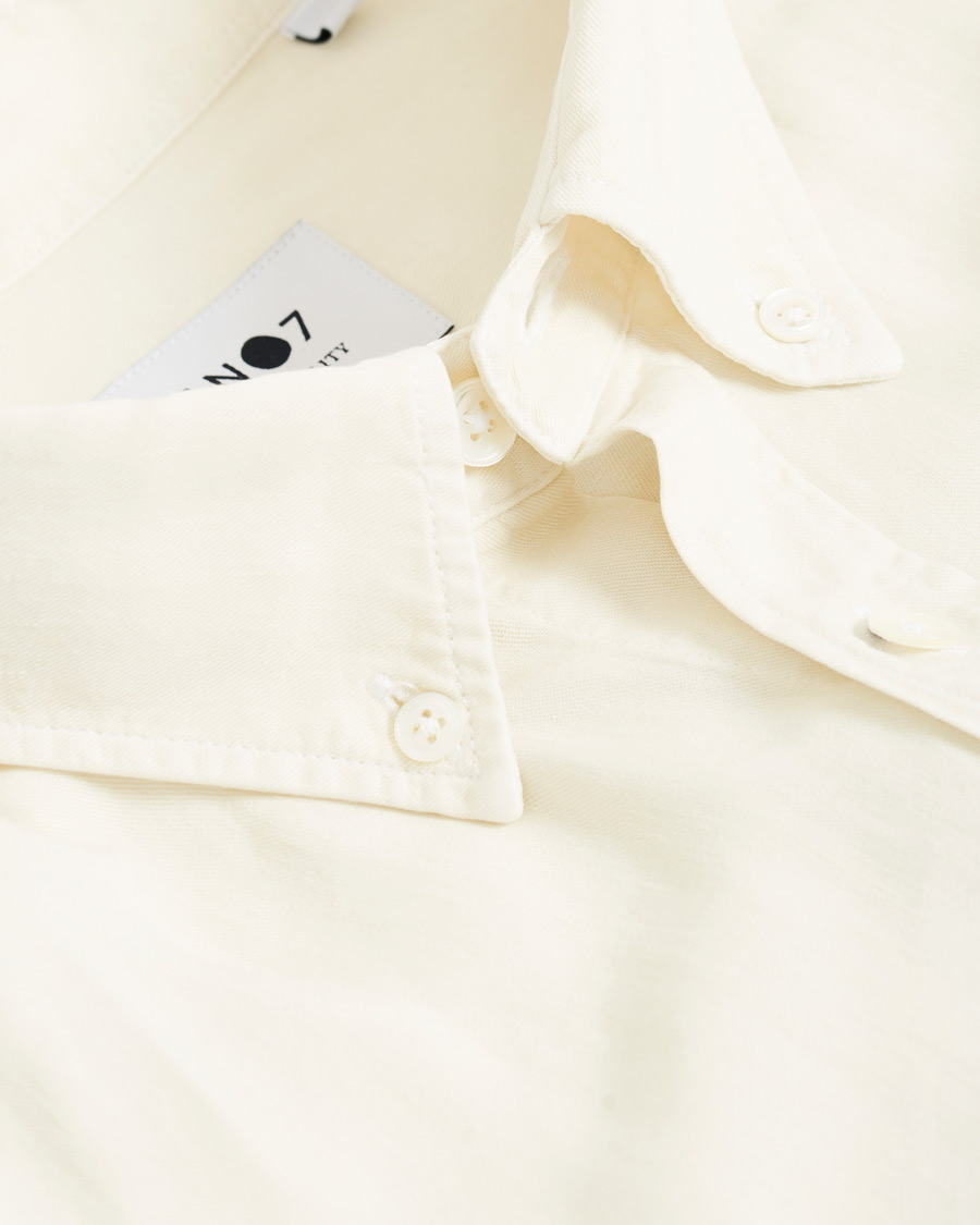 Herre | Skjorter | NN07 | Levon Lyocell/Linen Button Down Shirt Vanilla