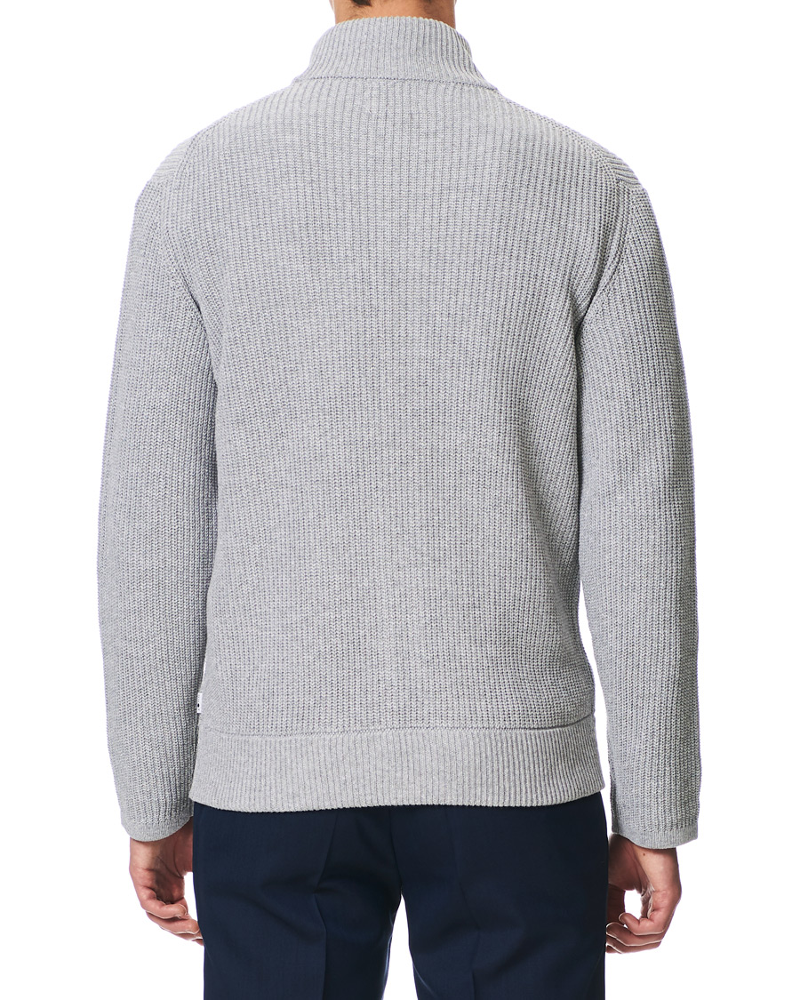 Herre | Gensere | NN07 | Piet Full Zip Medium Grey