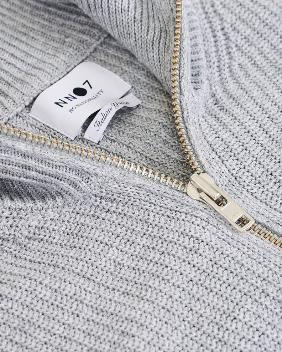 Herre | Gensere | NN07 | Piet Full Zip Medium Grey