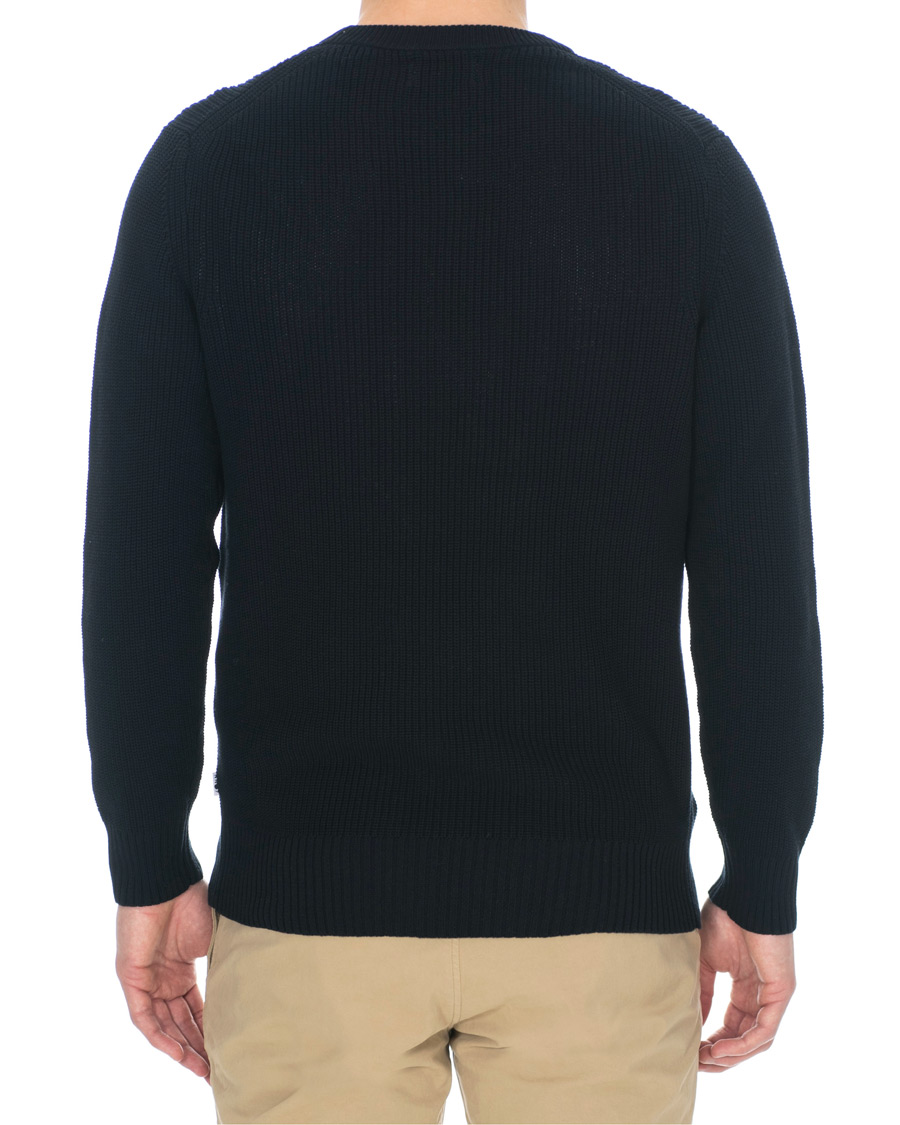 Herre | Gensere | NN07 | Knut Cotton Ribbed Crew Neck Navy
