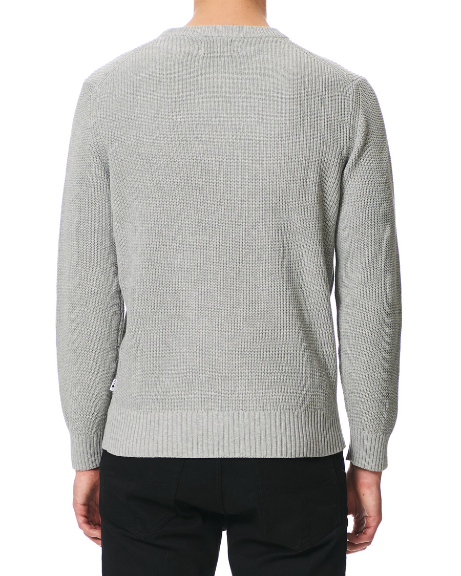 Herre | Gensere | NN07 | Knut Cotton Ribbed Crew Neck Medium Grey