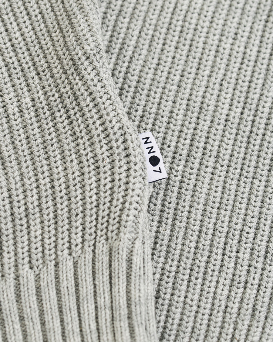 Herre | Gensere | NN07 | Knut Cotton Ribbed Crew Neck Medium Grey
