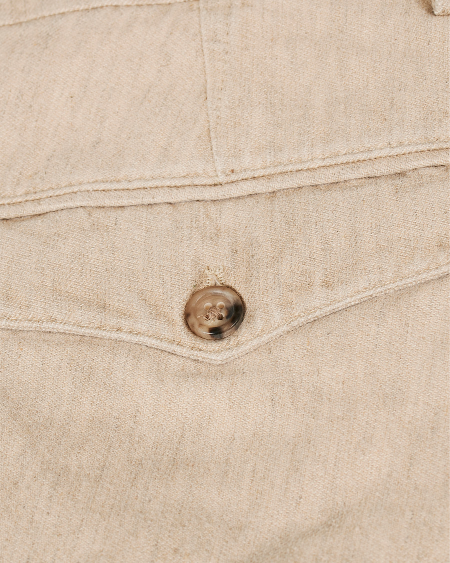 Herre | Bukser | NN07 | Codo Linen/Cotton Pleated Turn Up Trousers Nature