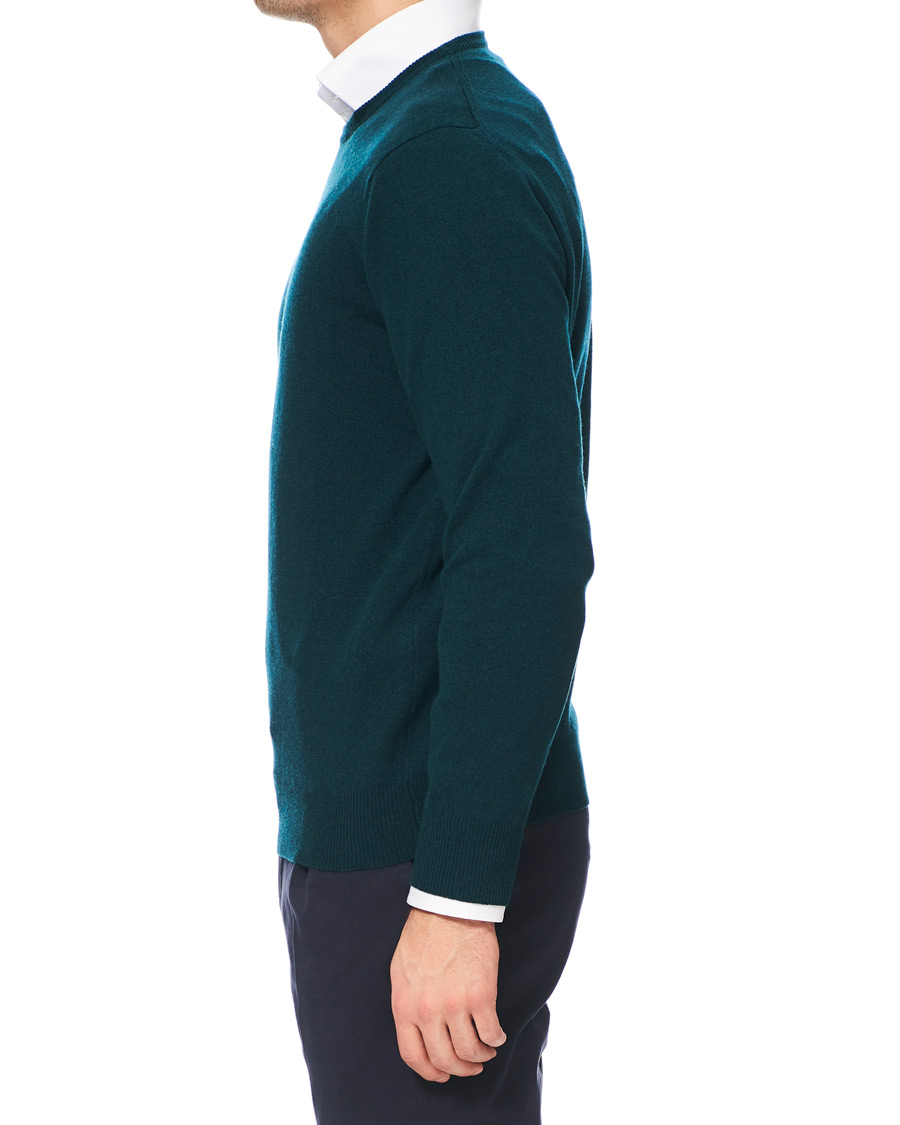 Herre | Gensere | Piacenza Cashmere | Cashmere Crew Neck Sweater Racing Green