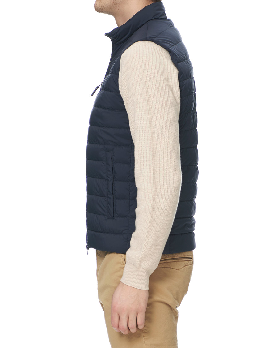 Herre | Jakker | Herno | Nuage Matt Nylon Vest Deep Blue