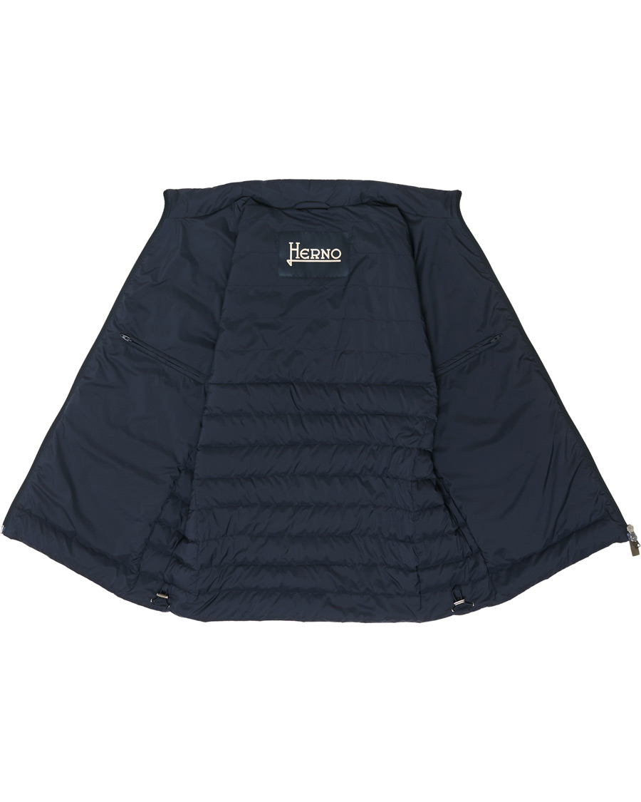 Herre | Jakker | Herno | Nuage Matt Nylon Vest Deep Blue
