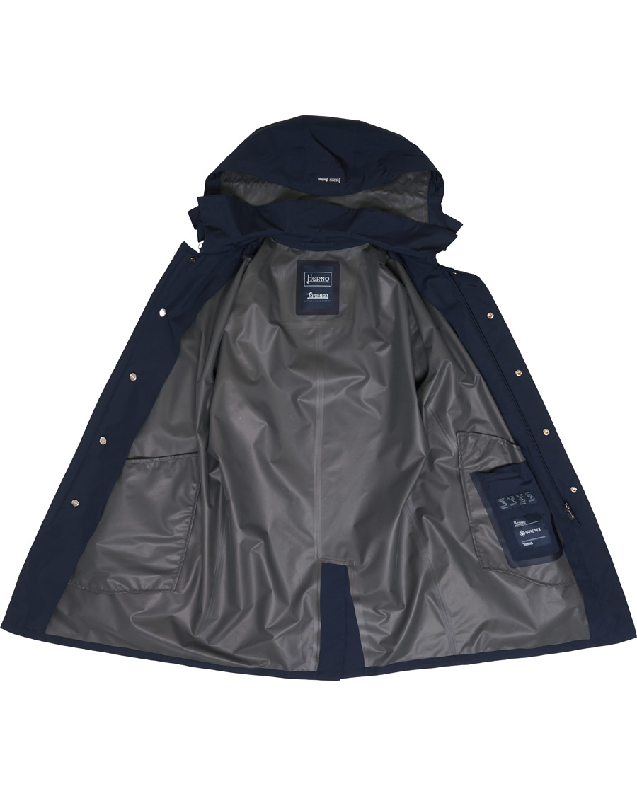 Herre | Jakker | Herno | Laminar Waterproof Gore Tex Coat Deep Blue