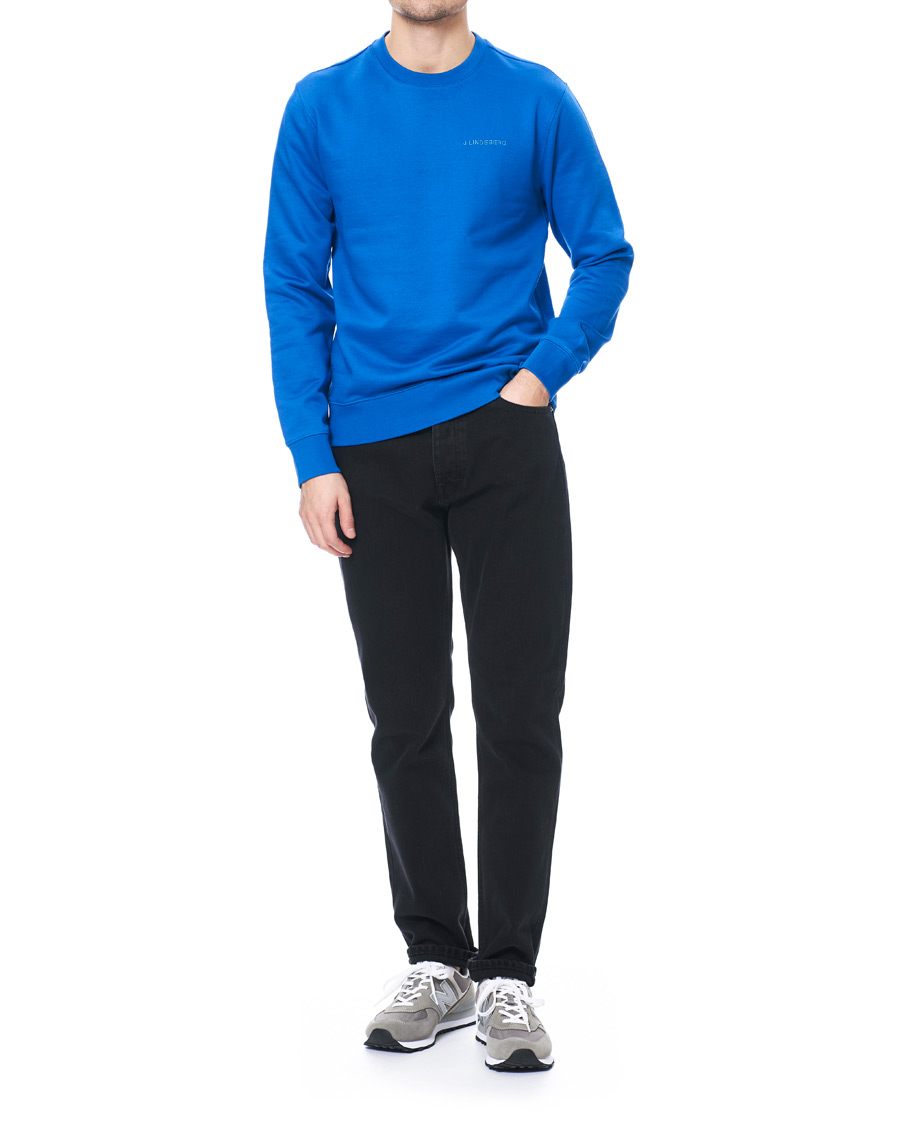 Herre | Gensere | J.Lindeberg | Throw Crew Neck Sweatshirt Yale Blue