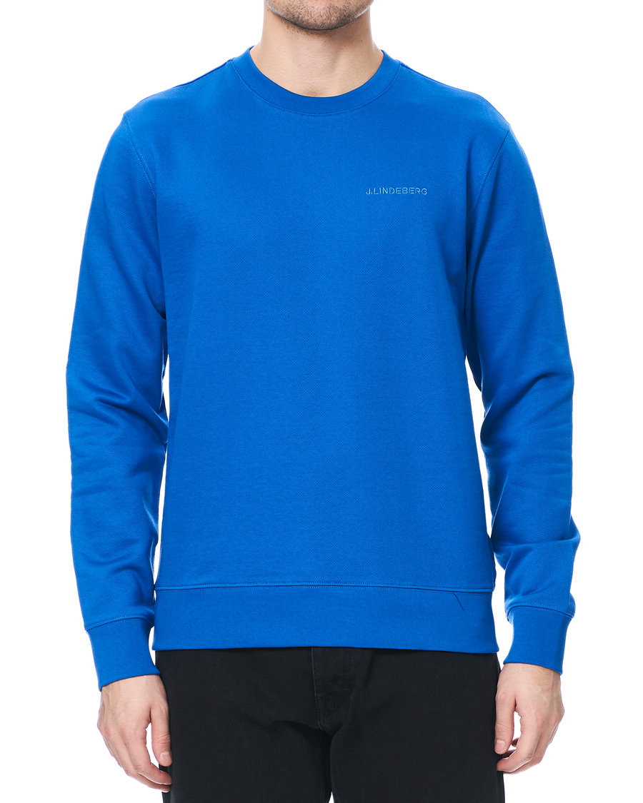Herre | Gensere | J.Lindeberg | Throw Crew Neck Sweatshirt Yale Blue