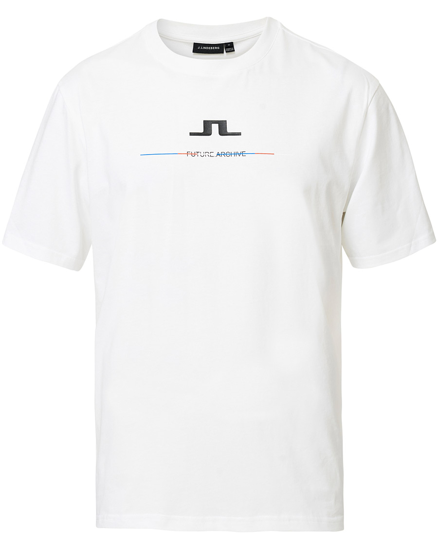 Herre | T-Shirts | J.Lindeberg | Dale Distinct Future Archive Crew Neck Tee White