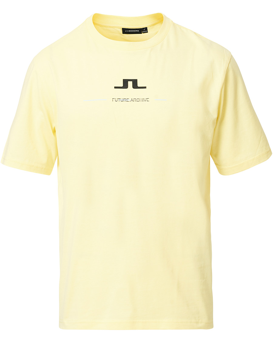 Herre | T-Shirts | J.Lindeberg | Dale Distinct Future Archive Crew Neck Tee Yellow