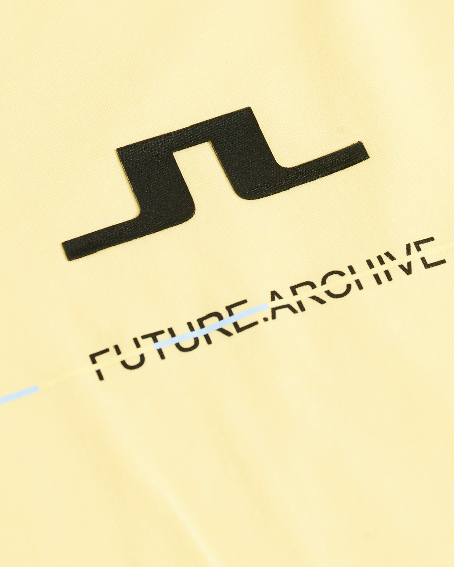 Herre | T-Shirts | J.Lindeberg | Dale Distinct Future Archive Crew Neck Tee Yellow