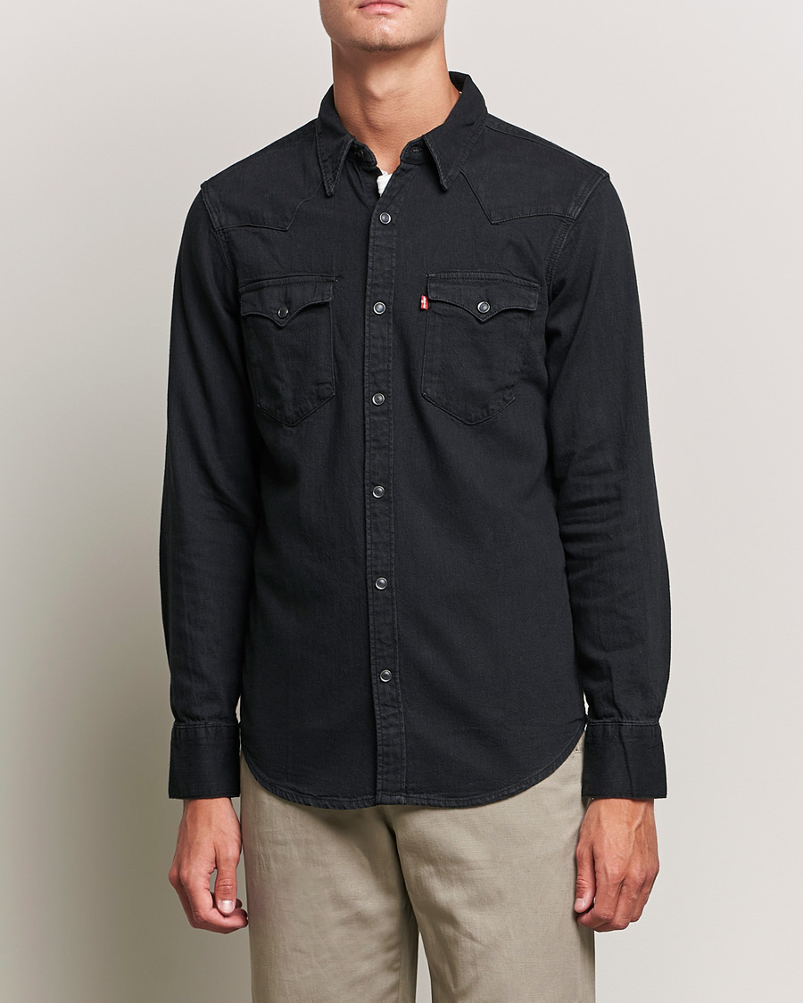 Herre | American Heritage | Levi's | Barstow Western Standard Shirt Marble Black