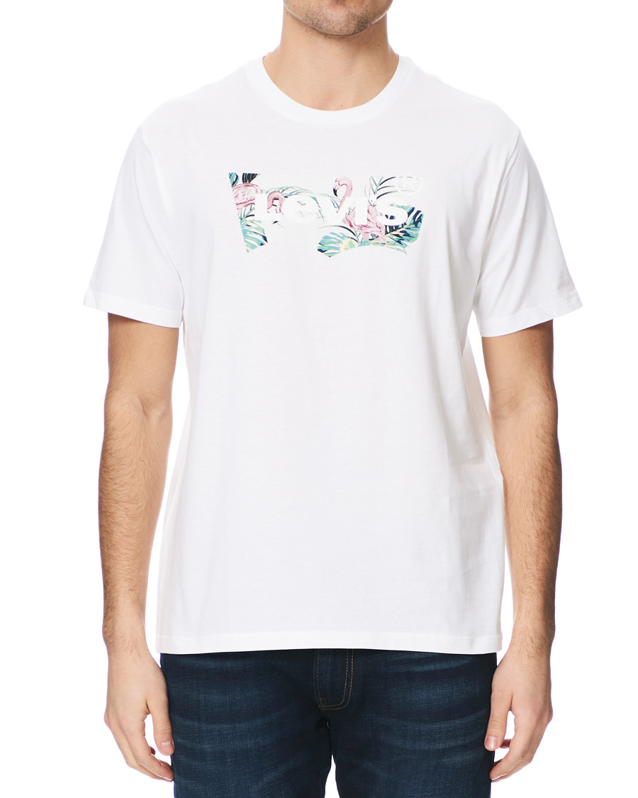 Herre | T-Shirts | Levi's | Flamingo Batwing Crew Neck Tee White