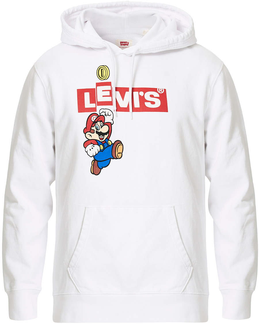 Levi s Super Mario Boxtab Bing Hoodie White hos CareOfCarl.no