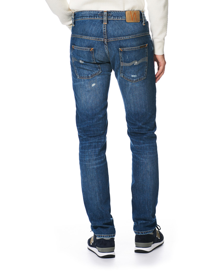 Herre | Jeans | Nudie Jeans | Thin Finn Organic Jeans Worn In Ecru