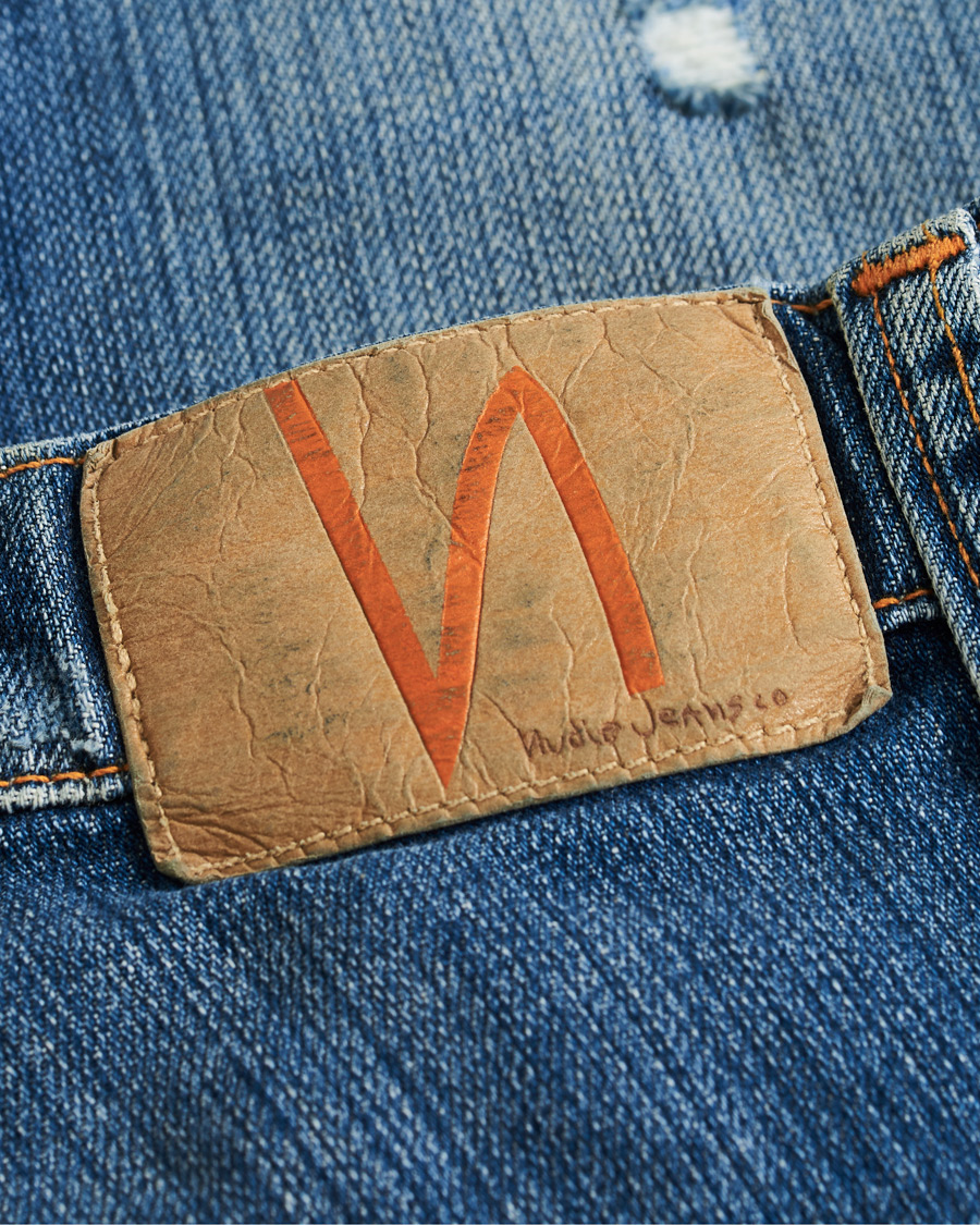 Herre | Jeans | Nudie Jeans | Thin Finn Organic Jeans Worn In Ecru