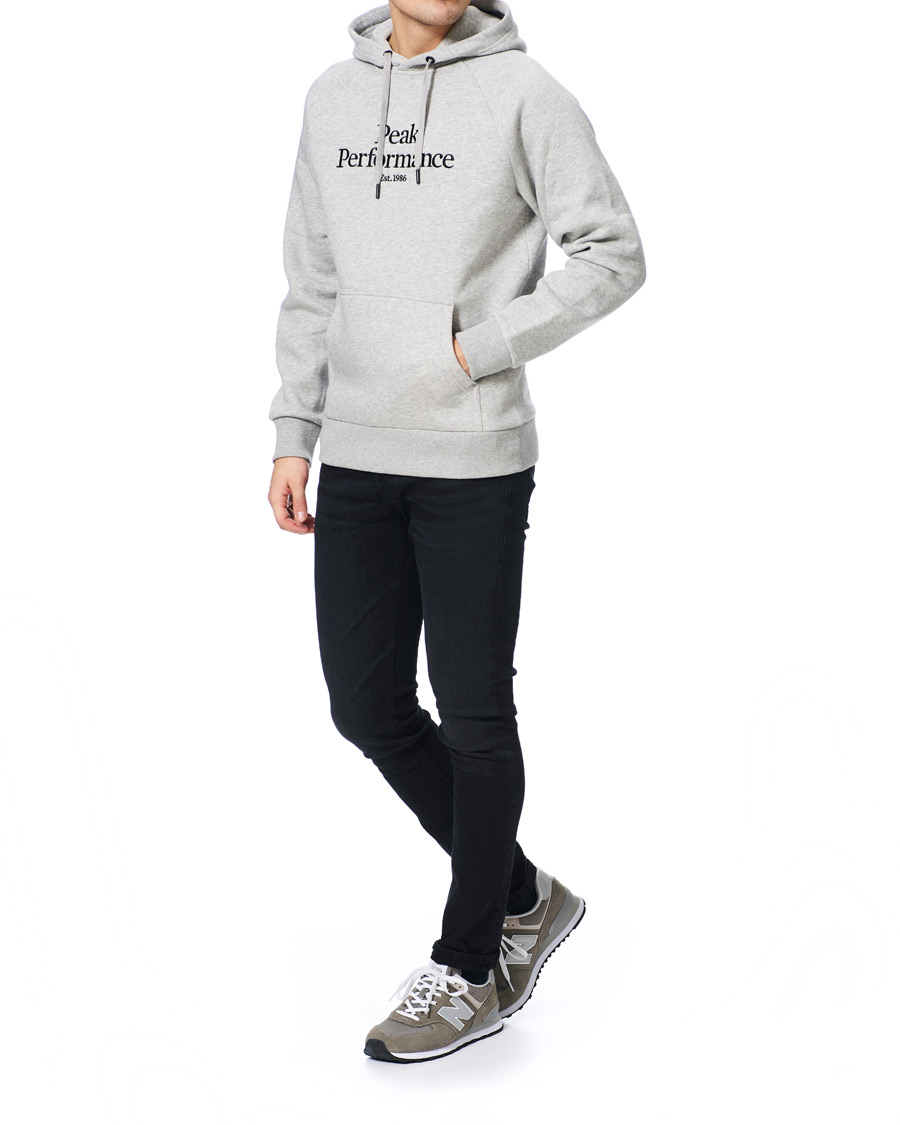 Herre | Gensere | Peak Performance | Original Logo Hoodie Medium Grey Heather
