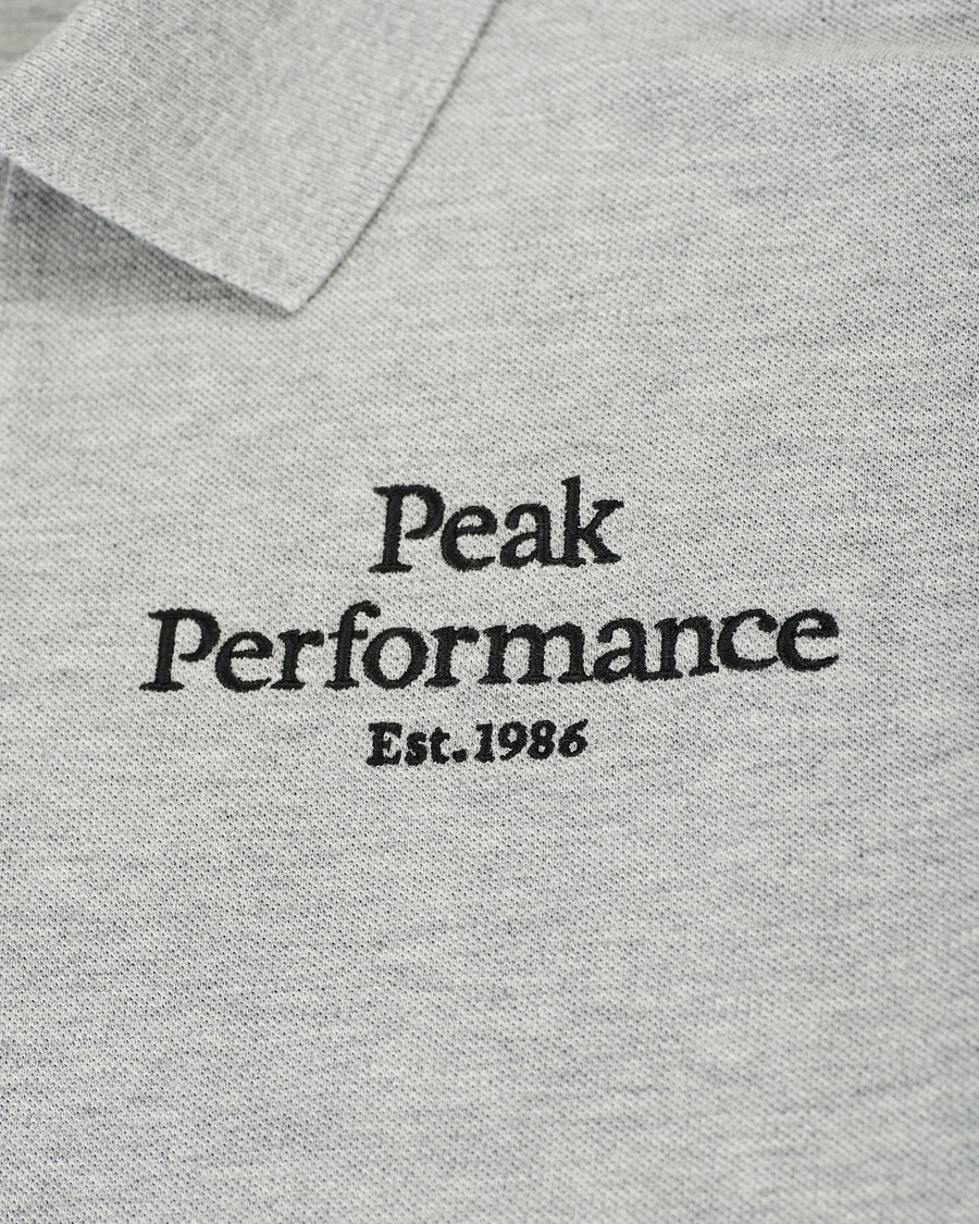 Herre | Pikéer | Peak Performance | Original Logo Polo Medium Grey Heather