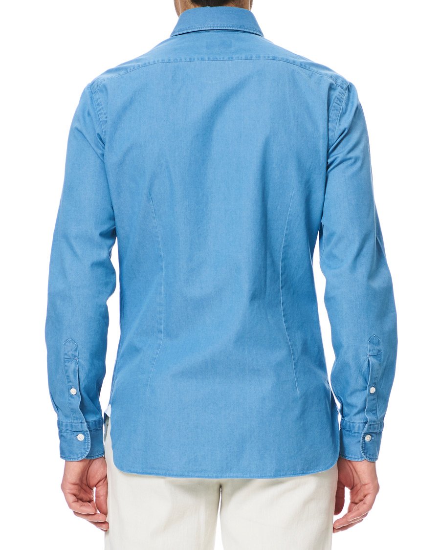 Herre | Skjorter | Barba Napoli | Dandylife Slim Fit Denim Shirt Indigo