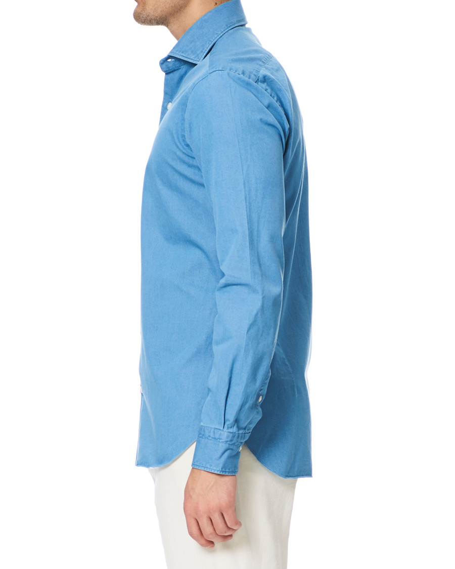 Herre | Skjorter | Barba Napoli | Dandylife Slim Fit Denim Shirt Indigo