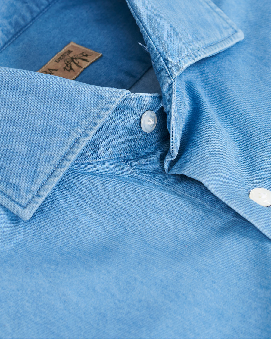Herre | Skjorter | Barba Napoli | Dandylife Slim Fit Denim Shirt Indigo