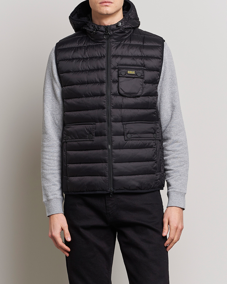 Herre | | Barbour International | Ouston Hooded Gilet Black
