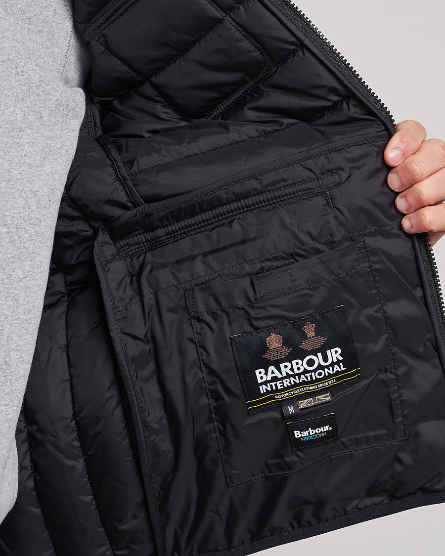 Herre | Jakker | Barbour International | Ouston Hooded Gilet Black