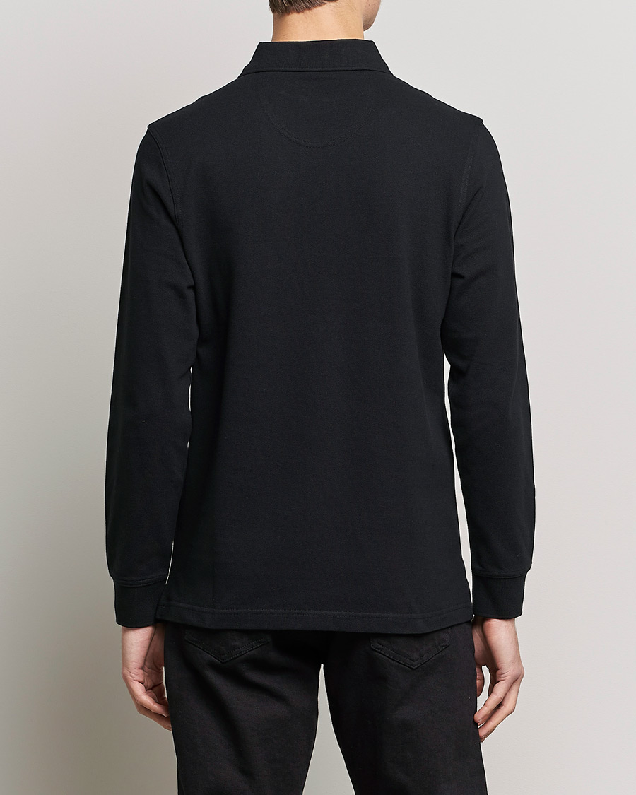 Herre | Gensere | Barbour International | Essential Long Sleeve Polo Black